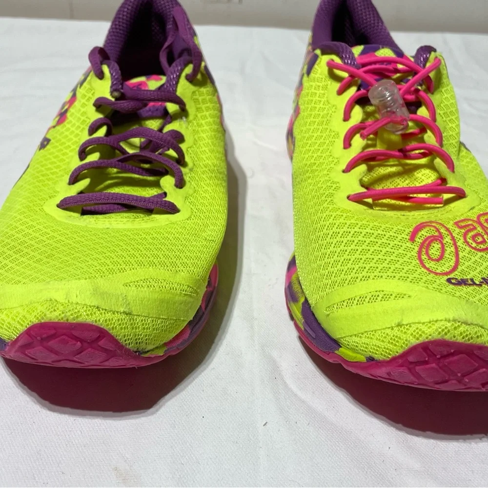 ASICS Gel-Noosa Fast 2 Womens Running Shoes Size 10 Multicolor Yellow Pink - Picture 4 of 12